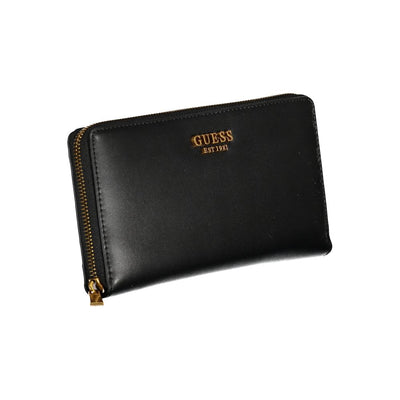 Guess Jeans Triple-Compartment Chic Black Wallet