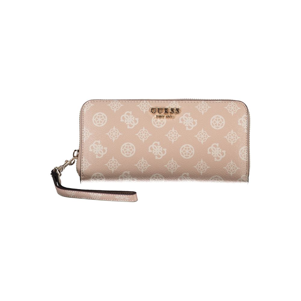 Guess Jeans Chic Pink Polyethylene Compact Wallet
