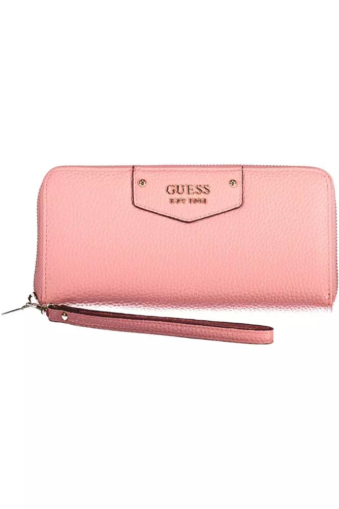 Guess Jeans Pink Polyethylene Wallet