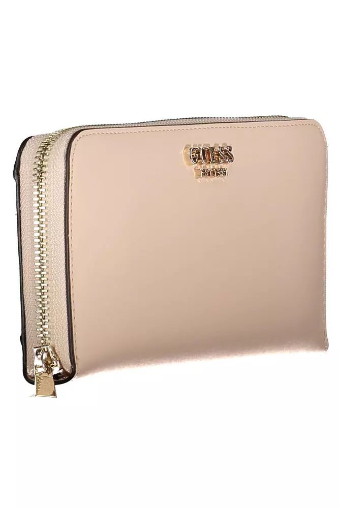 Guess Jeans Chic Pink Polyethylene Multi-Compartment Wallet