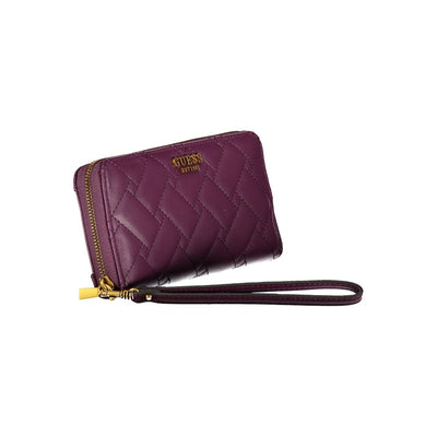 Guess Jeans Elegant Purple Zip Wallet with Multiple Compartments