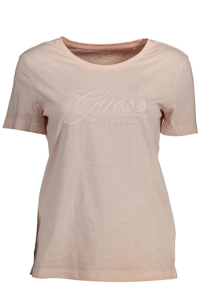 Guess Jeans Pink Cotton Tops & T-Shirt