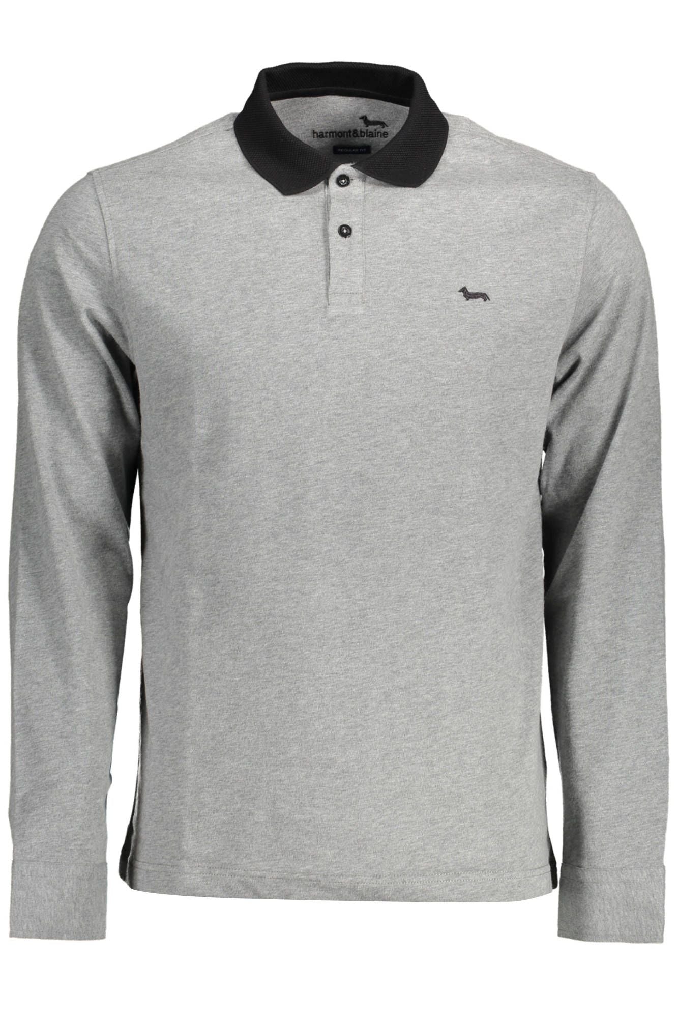 Harmont & Blaine Gray Cotton Polo Shirt