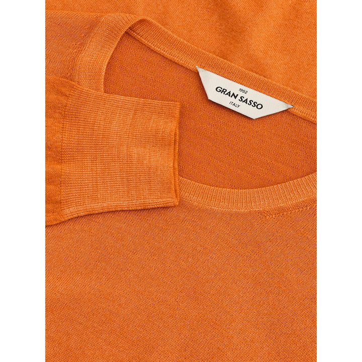 Gran Sasso Elegant Wool Orange Sweater for Men