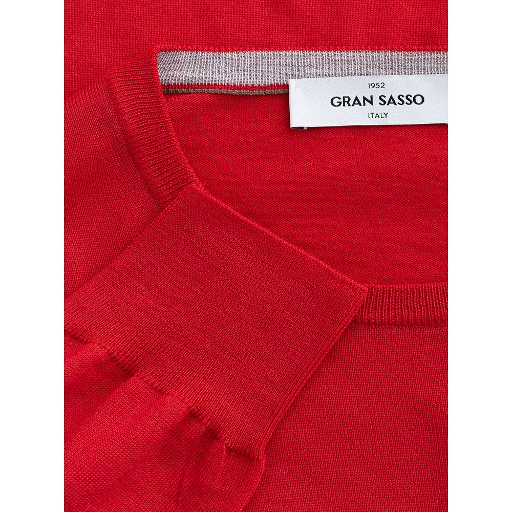 Gran Sasso Elegant Crimson Wool Sweater