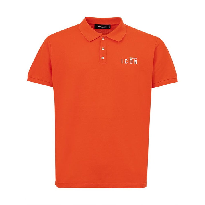 Dsquared² Orange Cotton Polo Shirt
