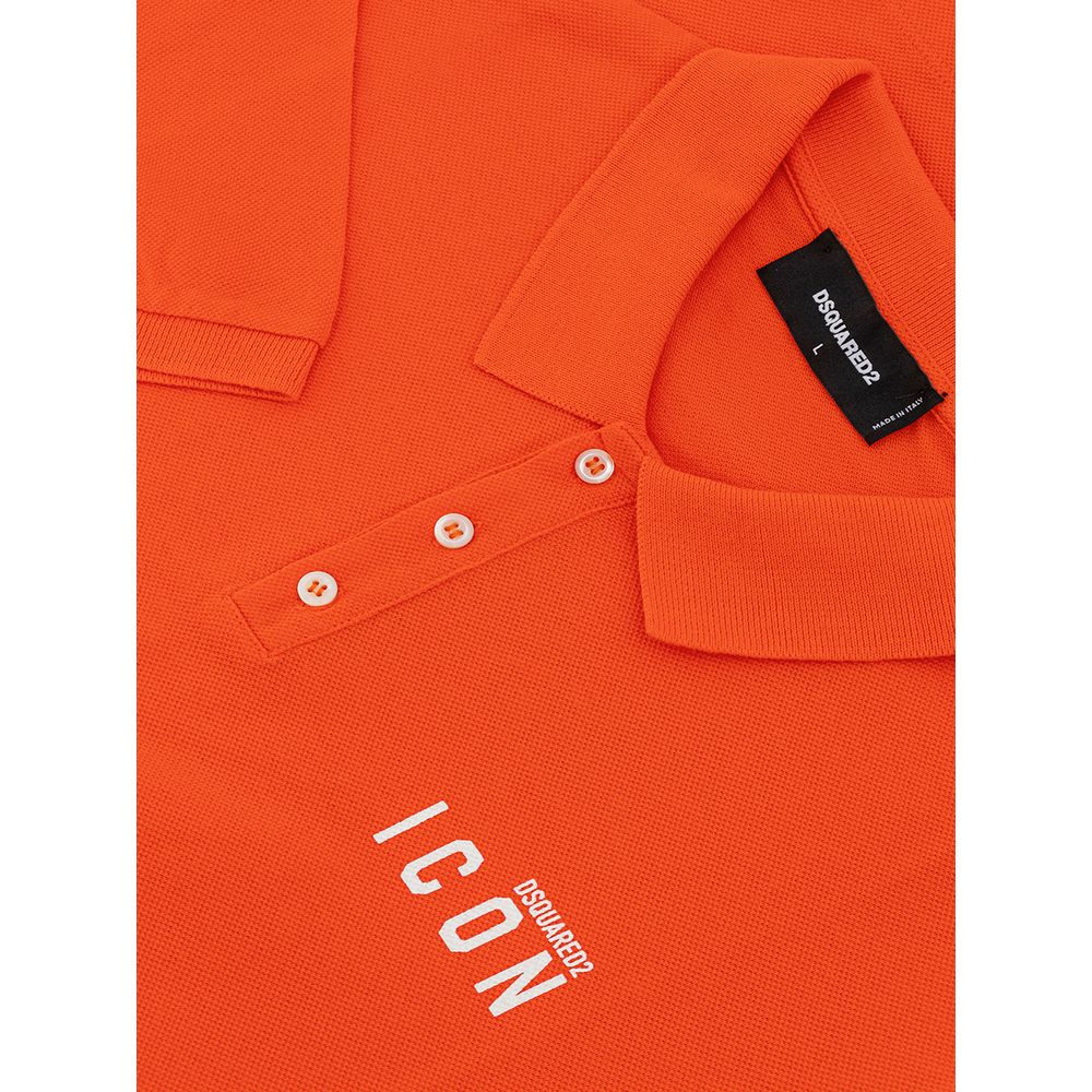 Dsquared² Orange Cotton Polo Shirt
