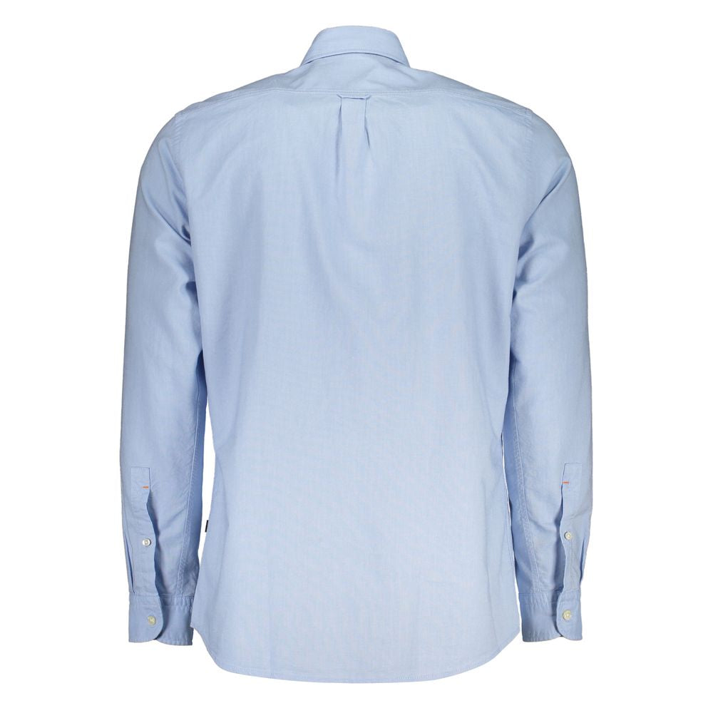 Hugo Boss Elegant Light Blue Button-Down Shirt