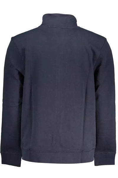 Hugo Boss Sleek Long-Sleeved Blue Sweatshirt with Logo Detail