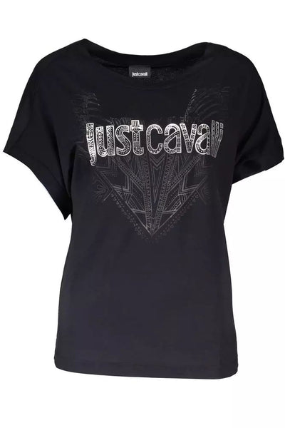 Just Cavalli Black Polyester Tops & T-Shirt