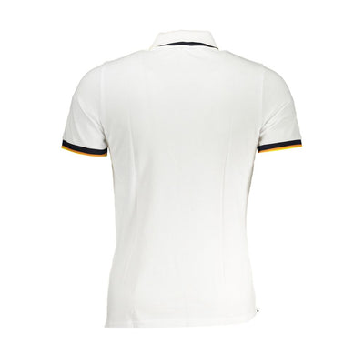K-Way Sleek White Polo Shirt with Contrast Detail