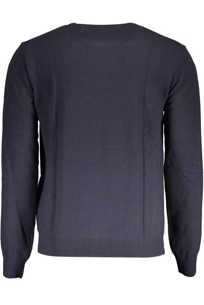 La Martina Elegant Blue Wool-Blend Sweater for Men