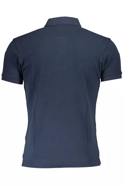 La Martina Blue Cotton Polo Shirt