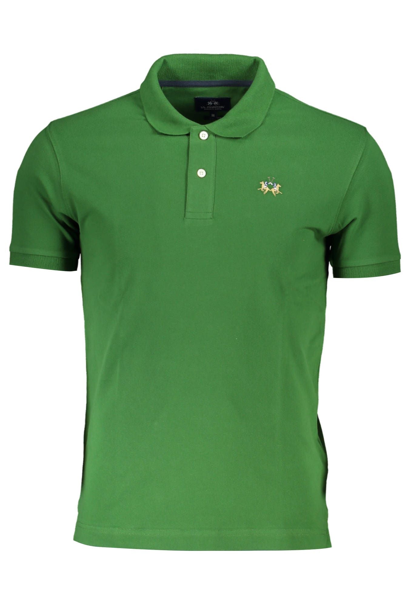 La Martina Green Cotton Polo Shirt