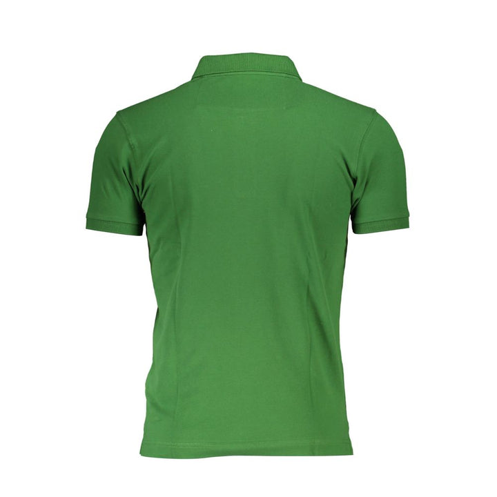 La Martina Sleek Green Slim Fit Polo with Contrast Detail