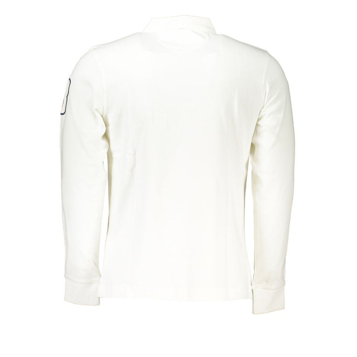 La Martina Elegant Long Sleeved White Polo