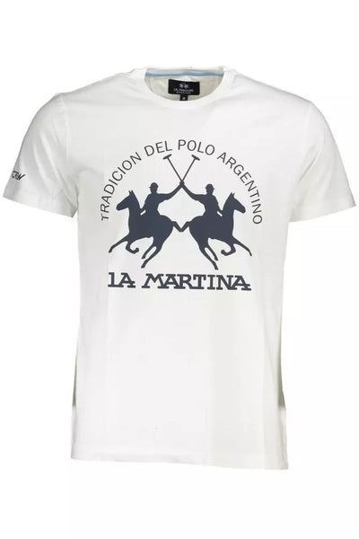 La Martina White Cotton T-Shirt