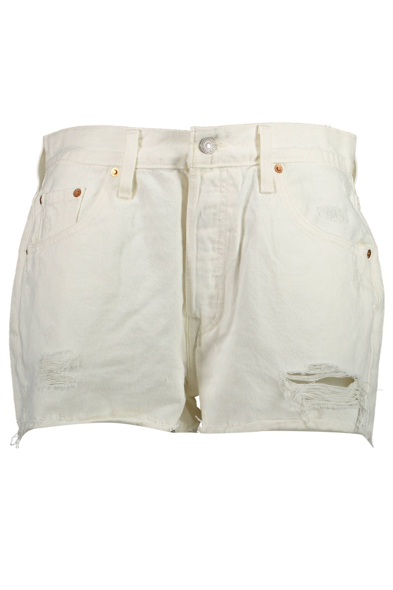 Levi'S White Cotton Jeans & Pant