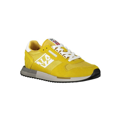Napapijri Vibrant Yellow Contrast Lace-Up Sneakers