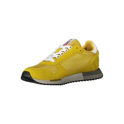 Napapijri Vibrant Yellow Contrast Lace-Up Sneakers