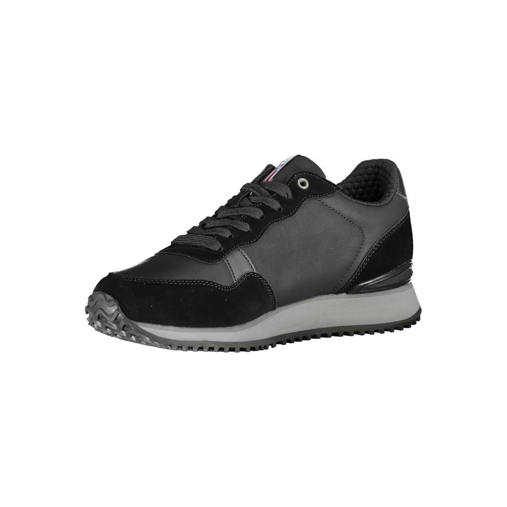 Napapijri Sleek Black Contrast Lace Sneakers