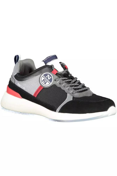 North Sails Black Leather Sneaker