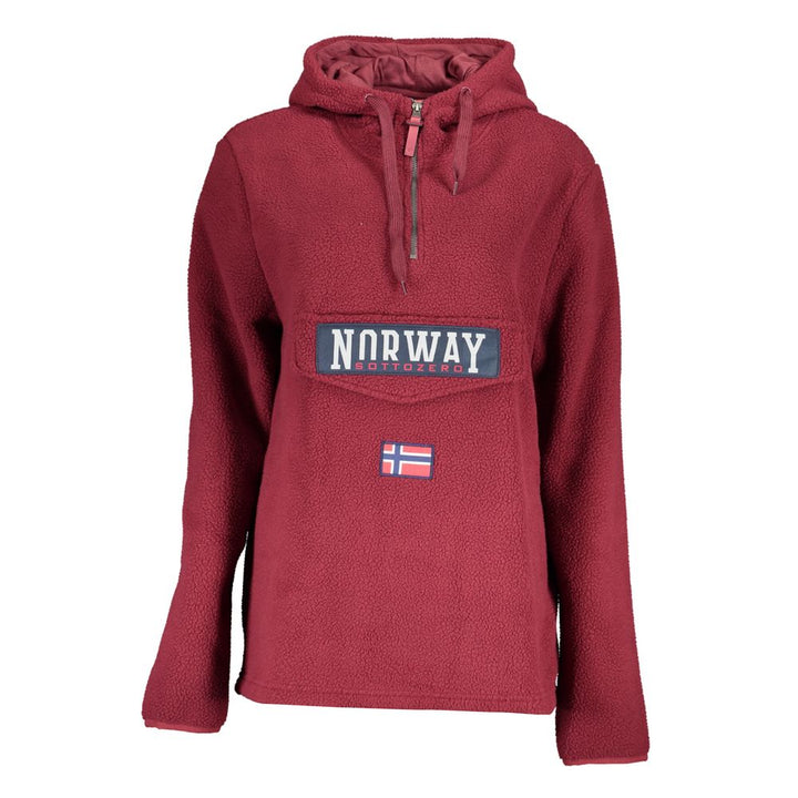 Norway 1963 Chic Purple Hooded Sweatshirt with Unique Detailing