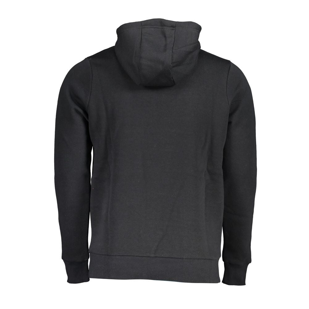Norway 1963 Sleek Hooded Fleece Sweatshirt in Black