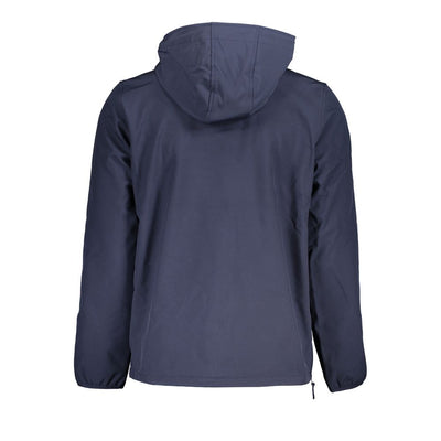 Norway 1963 Sleek Soft Shell Hooded Jacket in Bold Blue