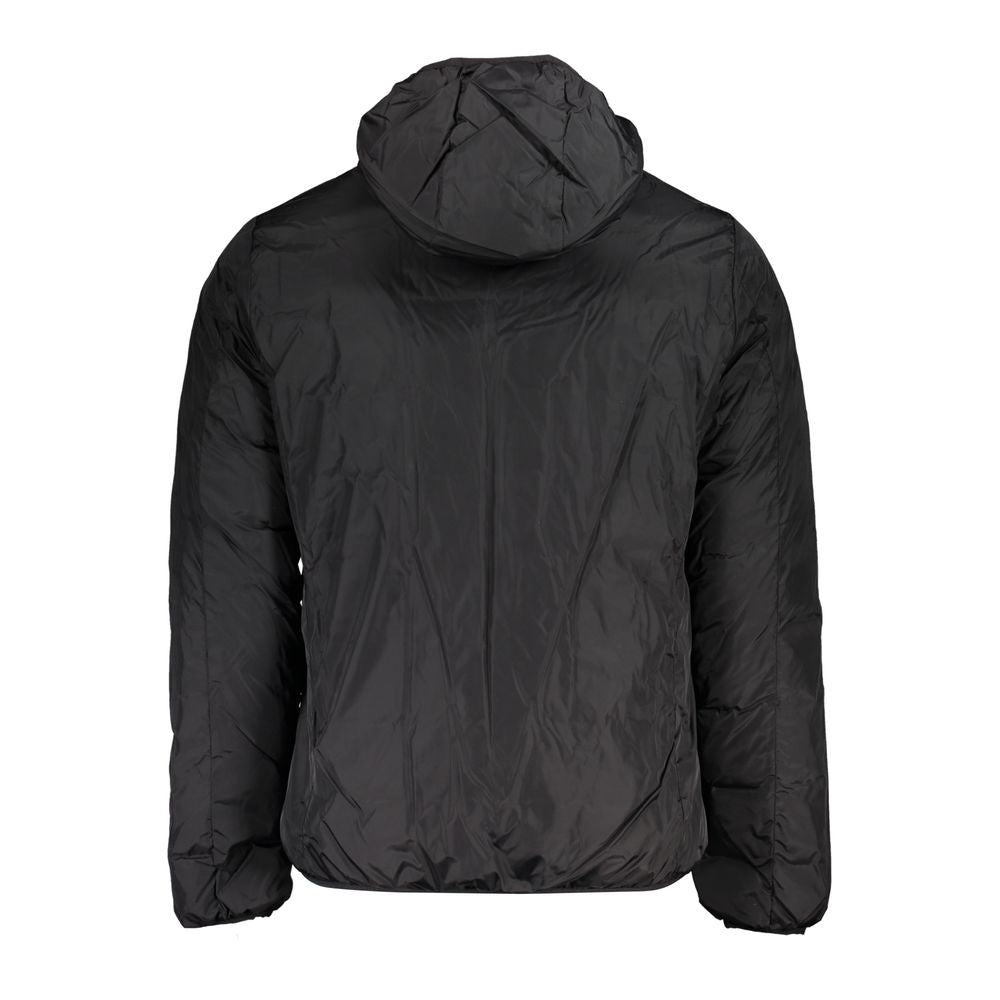 Norway 1963 Sleek Reversible Hooded Jacket in Black
