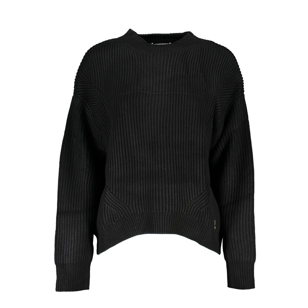 Patrizia Pepe Chic Turtleneck Sweater with Contrast Accents