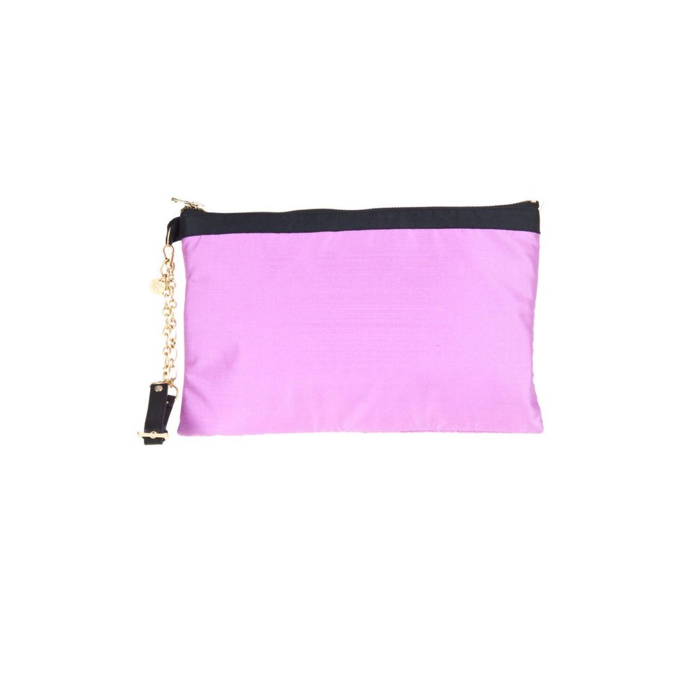 Patrizia Pepe Purple Silk Handbag