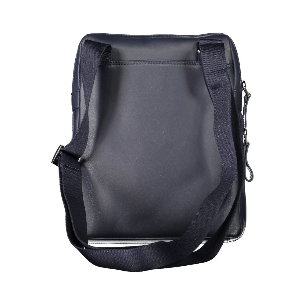Piquadro Elegant Blue Leather Shoulder Bag with Adjustable Strap