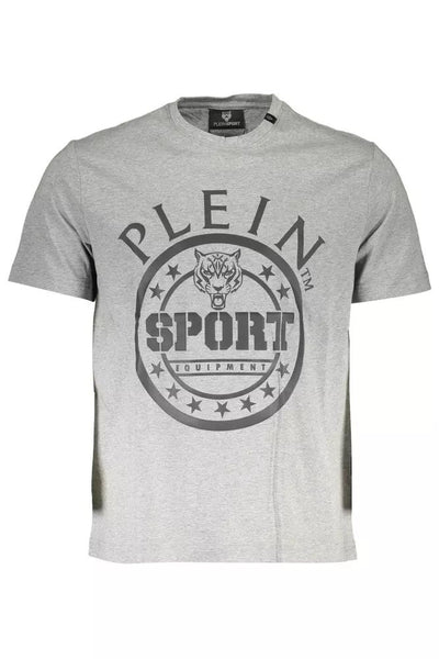 Plein Sport Gray Cotton T-Shirt