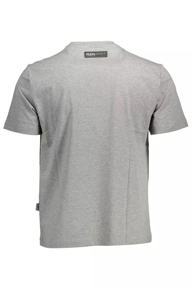 Plein Sport Gray Cotton T-Shirt