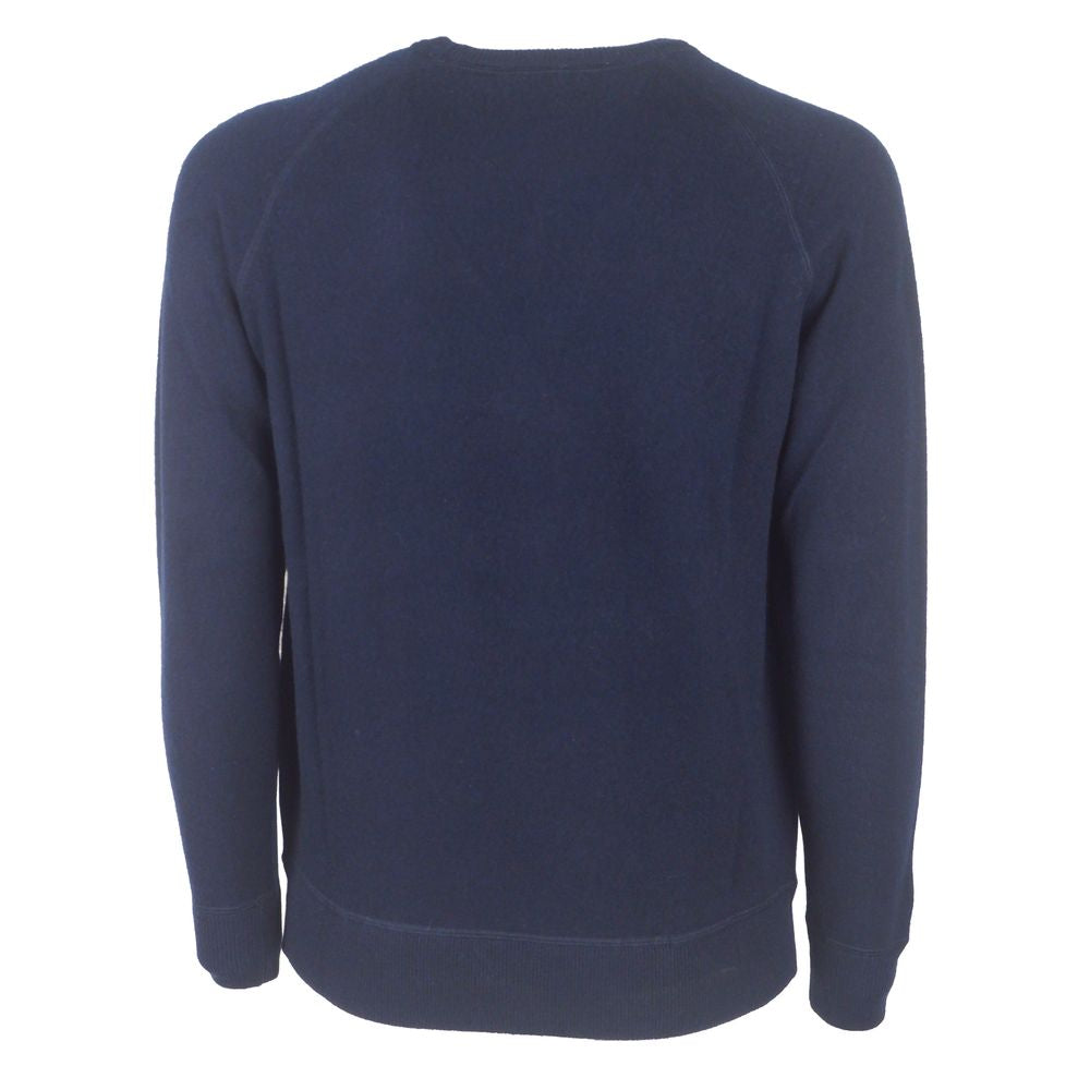 Emilio Romanelli Elegant Dark Blue Cashmere Sweater