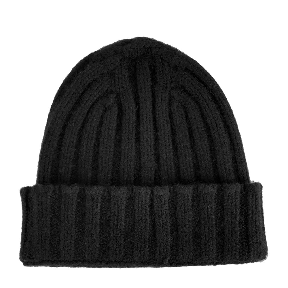 Made In Italy Black Cashmere Hat