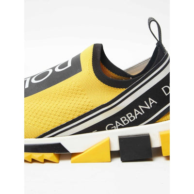 Dolce & Gabbana Yellow Polyester Sneaker