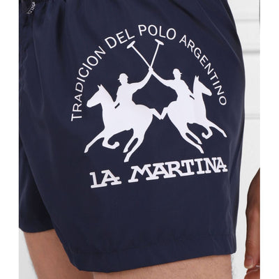 La Martina Blue Polyester Swimwear