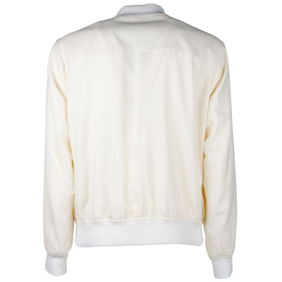 Made In Italy White Wool Vergine Jacket