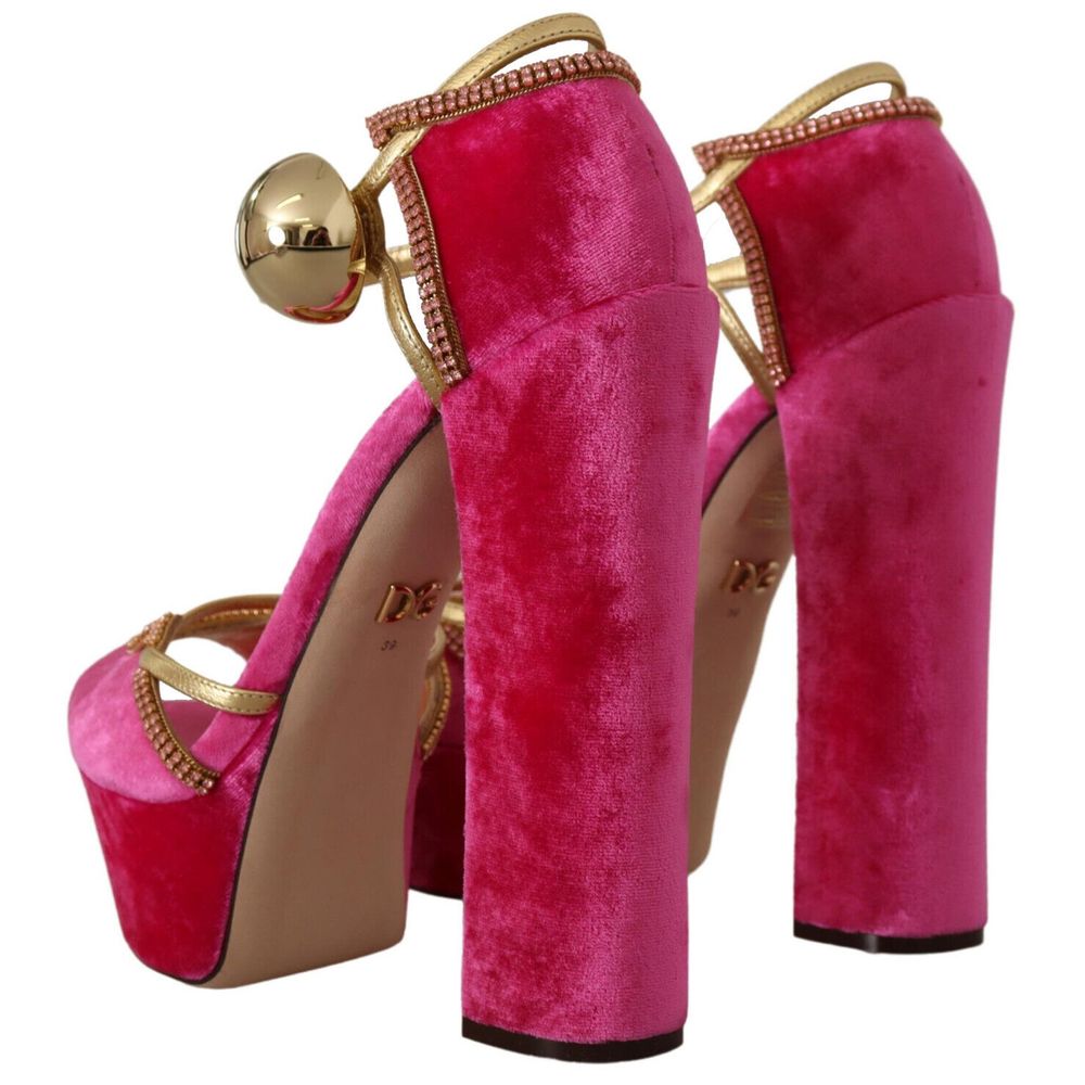 Dolce & Gabbana Fuchsia Viscose Sandal