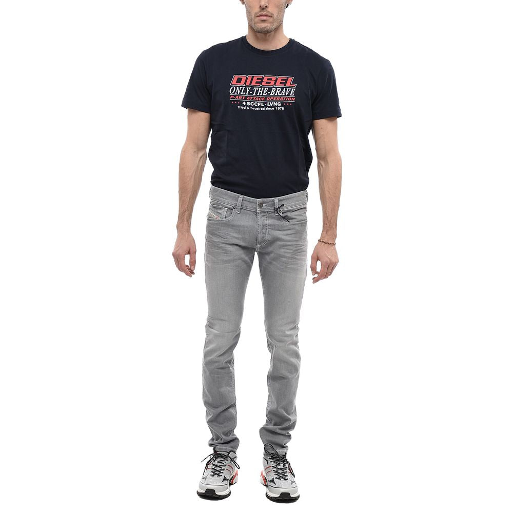 Diesel Gray Cotton Jeans & Pant