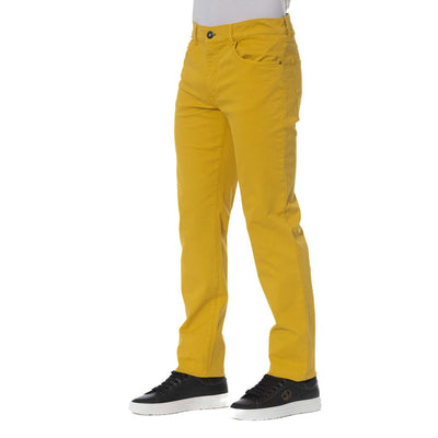 Trussardi Jeans Yellow Cotton Jeans & Pant