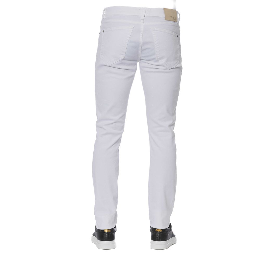 Trussardi Jeans White Cotton Jeans & Pant