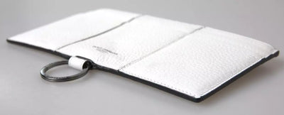Elegant White Leather Crossbody Cardholder