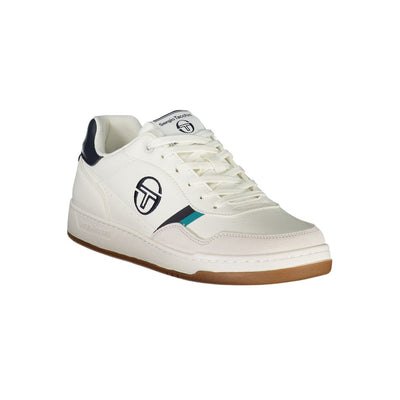 Sergio Tacchini Sleek White Sneakers with Contrast Embroidery