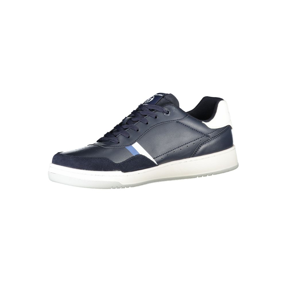 Sergio Tacchini Sleek Blue Sneakers with Embroidered Accents