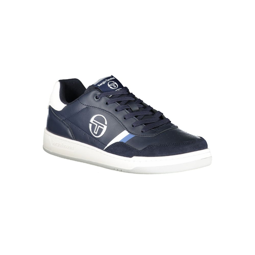 Sergio Tacchini Sleek Blue Sneakers with Embroidered Accents