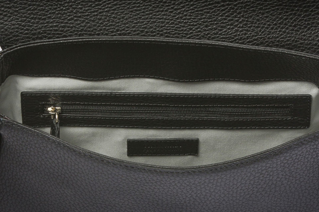Trussardi Embossed Leather Elegance Handbag