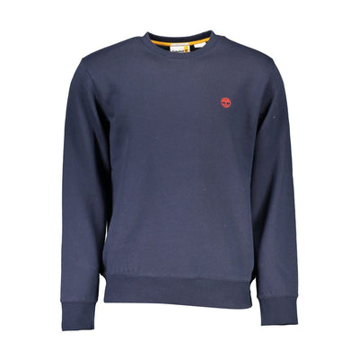 Timberland Sleek Blue Organic Cotton Crewneck Sweater